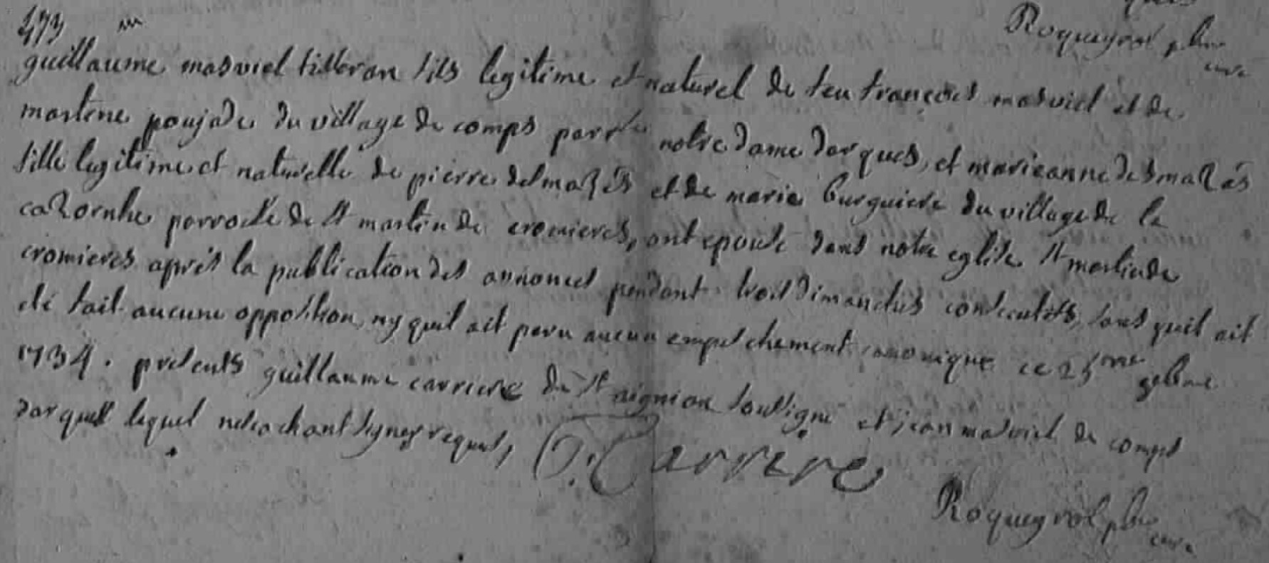 Mariage Masviel Guillaume - Desmazes Marie Anne 25_10_1734.jpg